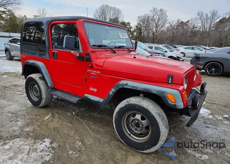 1998 Jeep Wrangler / Tj Sport из США, поврежденный, VIN 1J4FY19S2WP749700